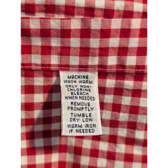 Ralph Lauren Classic Fit Red Gingham Check Cotton Button Down Shirt Mens Size L - Picture 4 of 10
